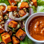 Roasted squash salad Butternut squash salad recipe Fall salad with roasted butternut squash Healthy autumn salad Feta apple salad